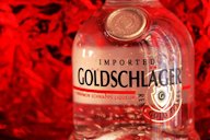 Bottle of Glodschlager, cinnamon schnapps liqueur